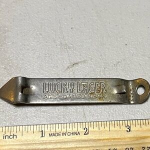 Vintage Lucky Lager Bottle Opener/Can Opener